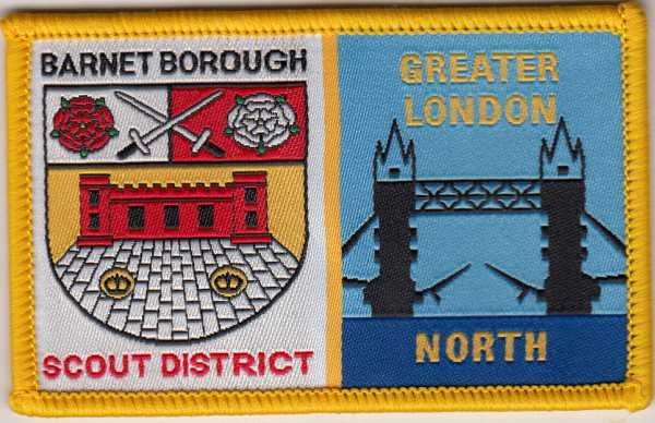 [Barnet Borough Scout District @ NSV District Badge]